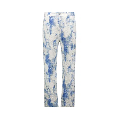 Pre-owned Feng Chen Wang Tapered Trousers 'blue/white' | Black | Men's Size L