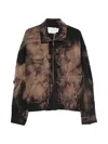 Feng Chen Wang Tie-dye Distressed Jacket In Brown