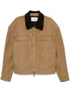 Feng Chen Wang Jacke Aus Ausgeblichenem Canvas In Brown
