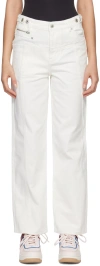 Feng Chen Wang White Deconstructed Jeans In White