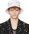 Feng Chen Wang White Decorated Bucket Hat In White