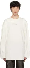 FENG CHEN WANG WHITE DOUBLE NECK JERSEY T-SHIRT