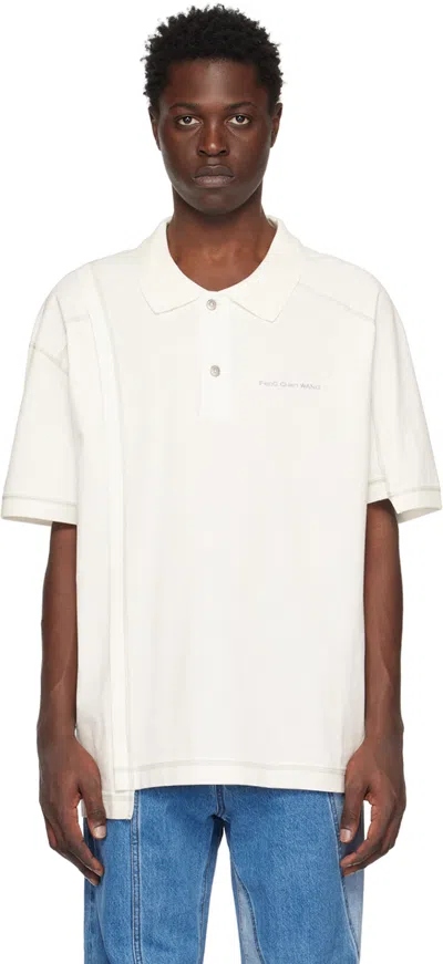 Feng Chen Wang White Embroidered Polo