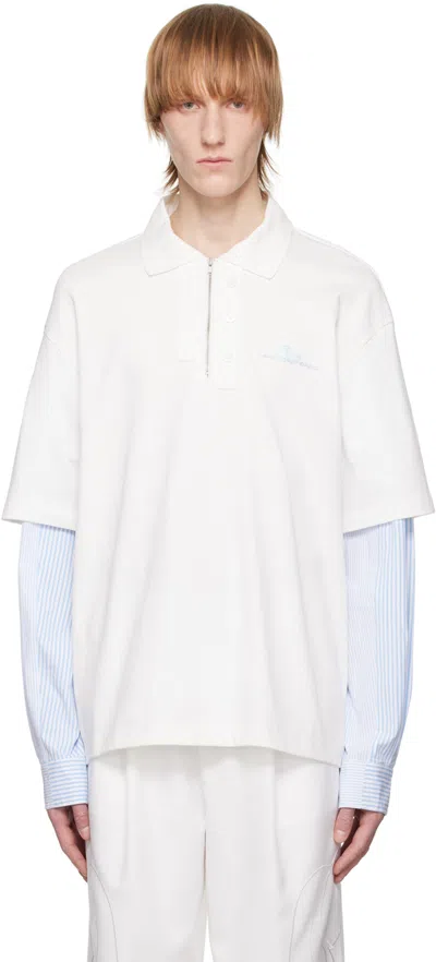 Feng Chen Wang Chest Logo-print Polo Shirt In White