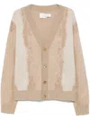 Feng Chen Wang Wool Cardigan In Brown