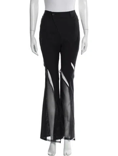 Pre-owned Feng Chen Wang Wool Wide Leg Pants W/ Tags In Black