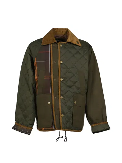 Feng Chen Wang X Barbour Quilted Patchwork Jacket In Green