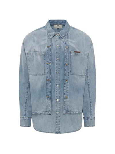 Feng Chen Wang Fcw X Lee Denim Shirt In Blue
