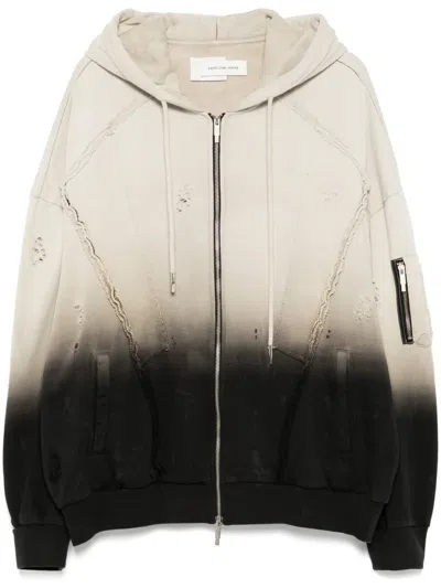 Feng Chen Wang Zip Fastening Hoodie In Black