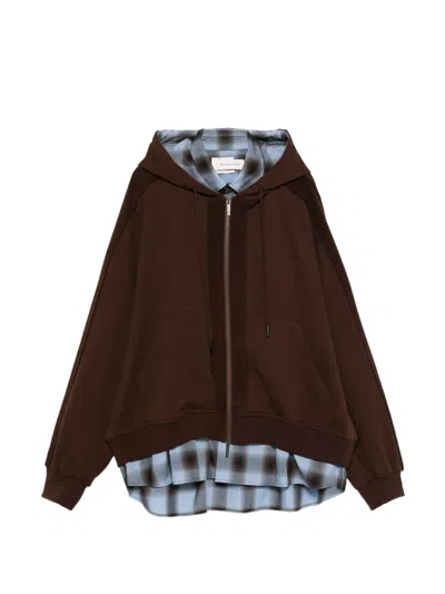 Feng Chen Wang Zip-up Hoodie In Brown
