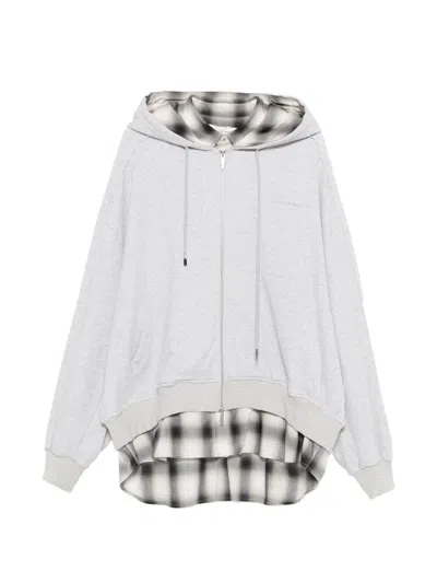 Feng Chen Wang Zipped Hoodie In White