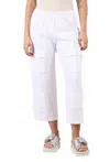 Fenini Multi Pocket Crop Pant - Plus In White In White