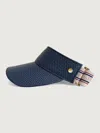 Fenix Sportier Tennis Visor In Navy Basketweave