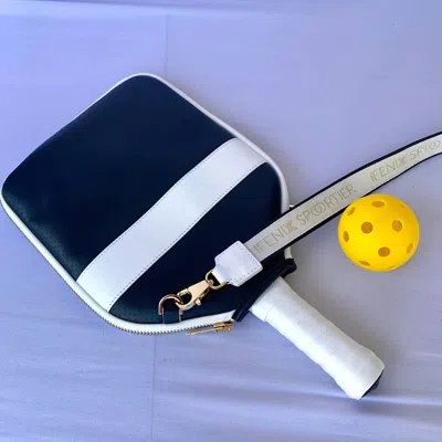 Fenix Sportier Women's The "addict" Leather Pickleball Bag In Navy/white In Multi