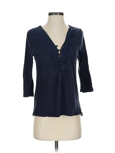 Pre-owned Fenn Wright Manson 3/4 Sleeve Blouse In Blue