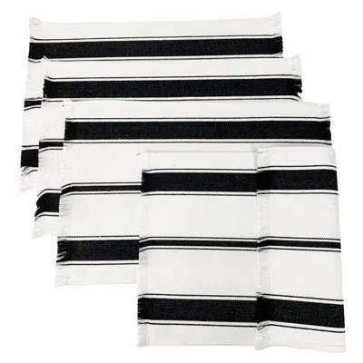 Fennco Styles 19" Placemat In Black,white