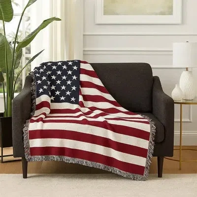 Fennco Styles American Flag Throw In White;red;navy