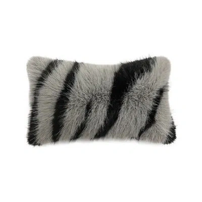 Fennco Styles Animal Print Pillow Cover In Gray Animal Print