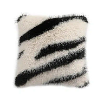 Fennco Styles Animal Print Throw Pillow In White Animal Print