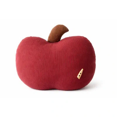 Fennco Styles Cute Furit Design Red Apple Shaped Decorative Filled Throw Pillow 14" X 15"