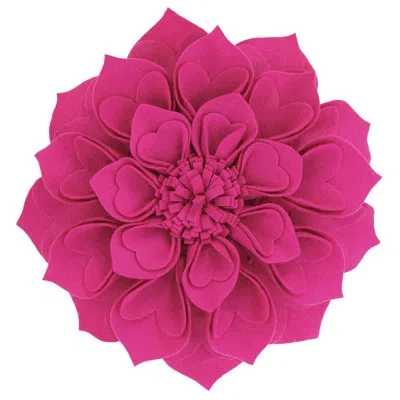Fennco Styles Floral Pillow Cover In Fuchsia