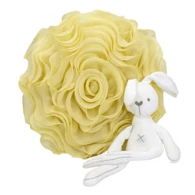 Fennco Styles Floral Throw Pillow In No Fill,yellow