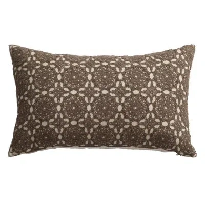Fennco Styles Geometric Pillow Cover In Brown Geometric