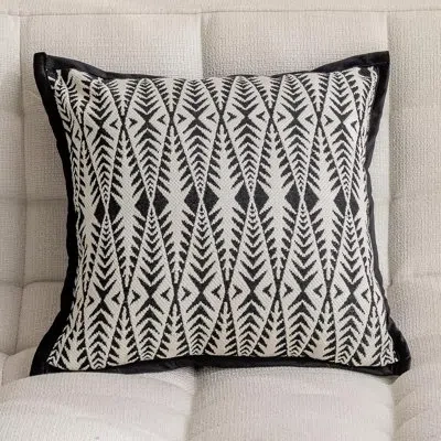 Fennco Styles Geometric Throw Pillow In Polyester
