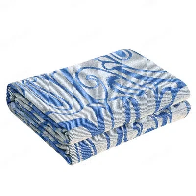 Fennco Styles Knitted Throw Blanket In Blue