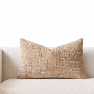 Fennco Styles Mocha Textured Chenille Double-sided Woven Decorative Throw Pillow Cover 12" X 20", 1-pack In Brown