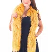 Fennco Styles Mongolian Lamb Fur Ultra Soft Scarf In Gold