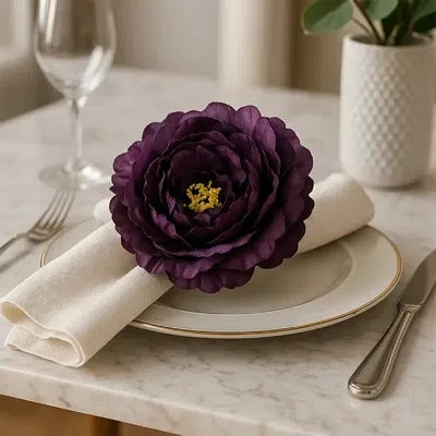 Fennco Styles Napkin Ring In Eggplant