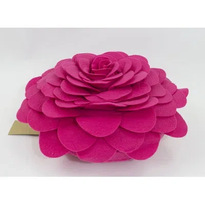 Fennco Styles Polyester Throw Flower Pillow Cover In Pillow Cover Only - No Insert,fuchsia
