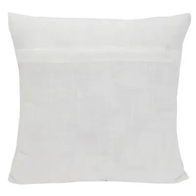 Fennco Styles Silver Embroidered Snowflake Holiday White 18" Filled Throw Pillow In Gold,pillow Cover Only - No Insert