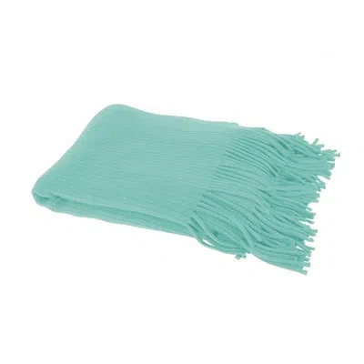 Fennco Styles Soft Cozy Throw Blanket In Aqua