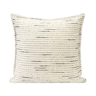 Fennco Styles Striped Pillow Cover In White