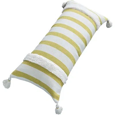 Fennco Styles Striped Throw Pillow In Pillow Cover Only - No Insert,yellow