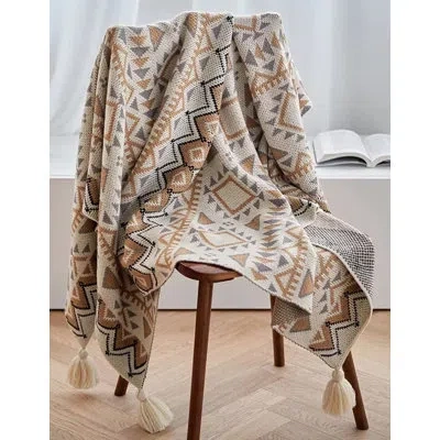 Fennco Styles Throw In Black;brown;gray