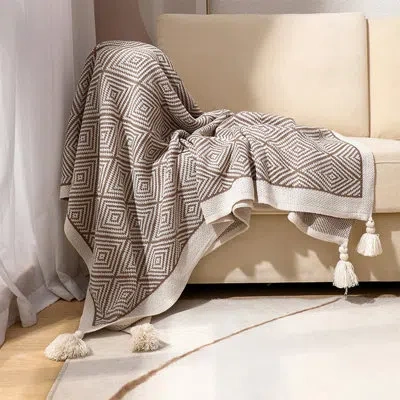 Fennco Styles Throw Blanket In Taupe