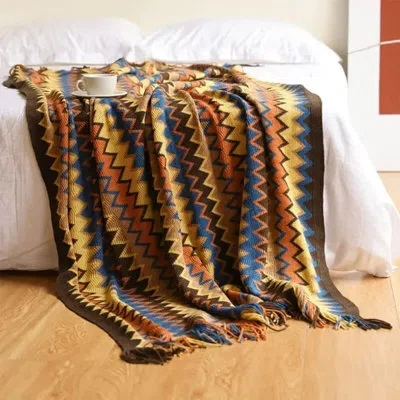 Fennco Styles Throw Blanket In Yellow