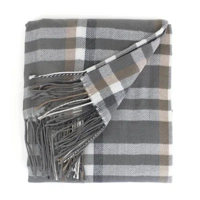 Fennco Styles Throw In Brown;white;gray
