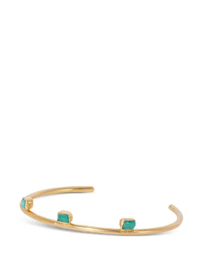 Fenomena Gloom Emerald Bracelet In Gold