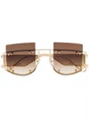 Fenty Antisocial Sunglasses In Gold