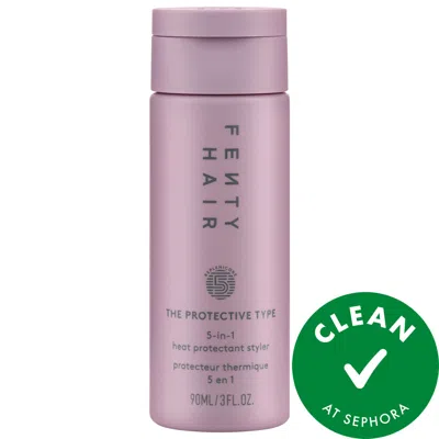 Fenty Beauty By Rihanna Mini The Protective Type 5-in-1 Heat Protectant Styling Cream 3 oz In White