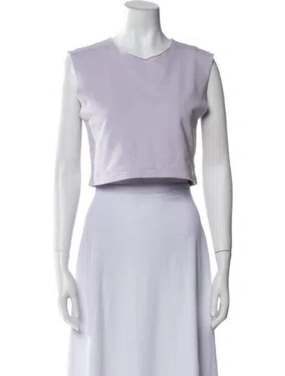 Pre-owned Fenty Crew Neck Sleeveless Crop Top In Gray