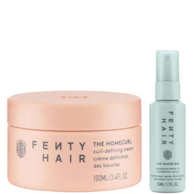 Fenty Hair Mini Heroes, The Homecurl Curl Defining Cream 100ml And The Water Boi Leave In Conditioner 50ml