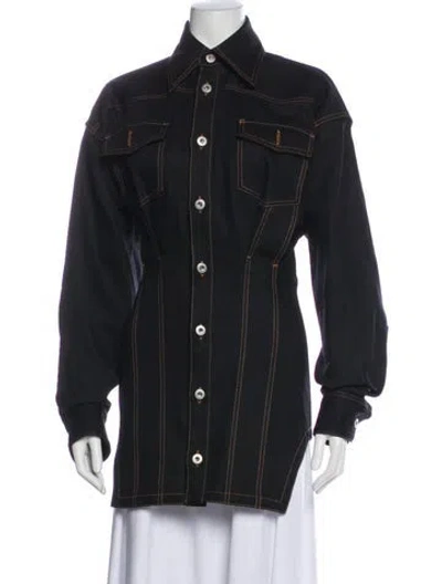 Pre-owned Fenty Printed Coat In Black