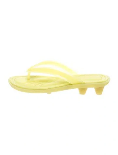Pre-owned Fenty Rubber Flip Flops In Green/yellow