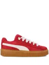 Fenty X Puma Creeper Phatty Corduroy Sneakers In Red