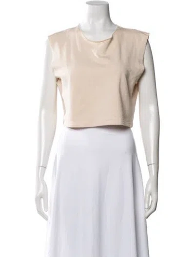 Pre-owned Fenty X Puma Crew Neck Sleeveless Crop Top In Neutrals
